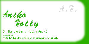aniko holly business card