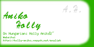 aniko holly business card